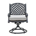 Ventura Cast Aluminum Dining Swivel Rocker with Cushion (Set of 2)