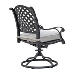 Ventura Cast Aluminum Dining Swivel Rocker with Cushion (Set of 2)
