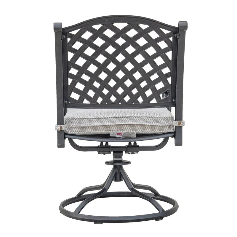 Ventura Cast Aluminum Dining Swivel Rocker with Cushion (Set of 2)