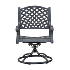 Ventura Cast Aluminum Dining Swivel Rocker with Cushion (Set of 2)
