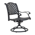 Ventura Cast Aluminum Dining Swivel Rocker with Cushion (Set of 2)