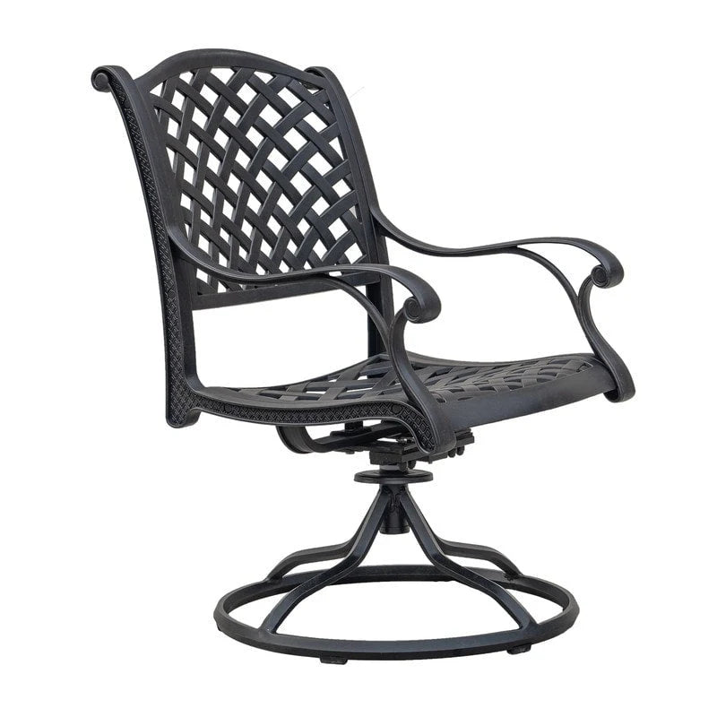 Ventura Cast Aluminum Dining Swivel Rocker with Cushion (Set of 2)