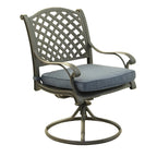 Ventura Cast Aluminum Dining Swivel Rocker with Cushion (Set of 2)