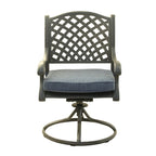 Ventura Cast Aluminum Dining Swivel Rocker with Cushion (Set of 2)