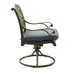 Ventura Cast Aluminum Dining Swivel Rocker with Cushion (Set of 2)