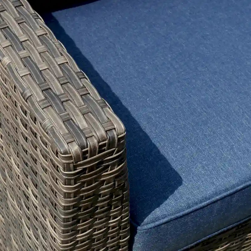 OVIOS Patio Furniture Deep Seat Wicker 9-piece Set