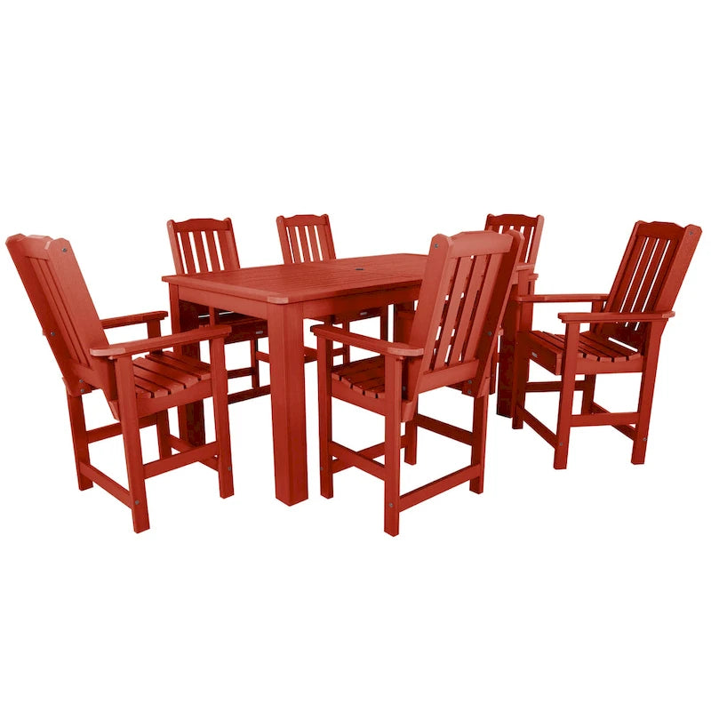 Lehigh 7-Piece Outdoor Dining Set - 42 x 72 Table, Counter-height