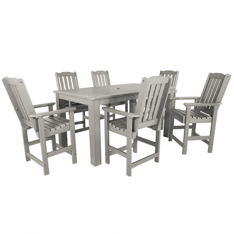 Lehigh 7-Piece Outdoor Dining Set - 42 x 72 Table, Counter-height