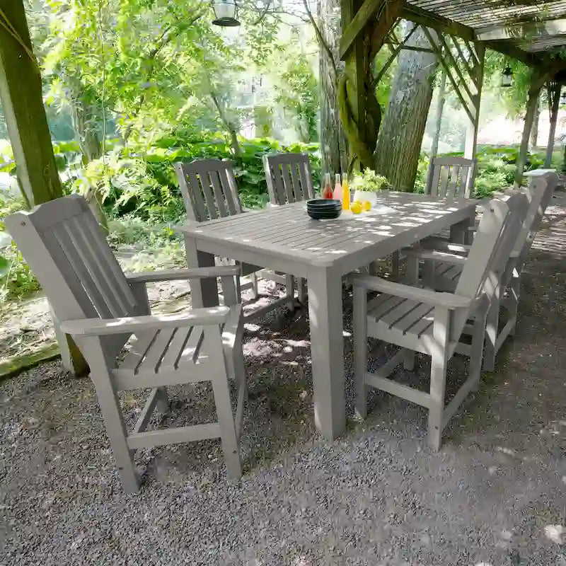 Lehigh 7-Piece Outdoor Dining Set - 42 x 72 Table, Counter-height