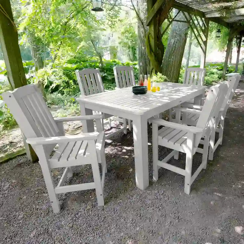 Lehigh 7-Piece Outdoor Dining Set - 42 x 72 Table, Counter-height