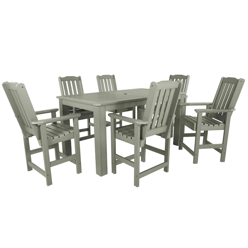 Lehigh 7-Piece Outdoor Dining Set - 42 x 72 Table, Counter-height