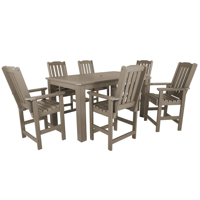 Lehigh 7-Piece Outdoor Dining Set - 42 x 72 Table, Counter-height