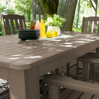 Lehigh 7-Piece Outdoor Dining Set - 42 x 72 Table, Counter-height