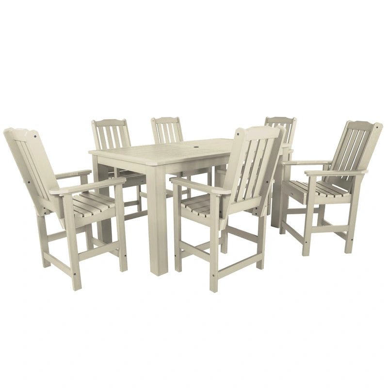 Lehigh 7-Piece Outdoor Dining Set - 42 x 72 Table, Counter-height