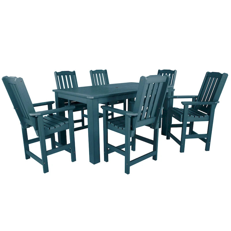Lehigh 7-Piece Outdoor Dining Set - 42 x 72 Table, Counter-height