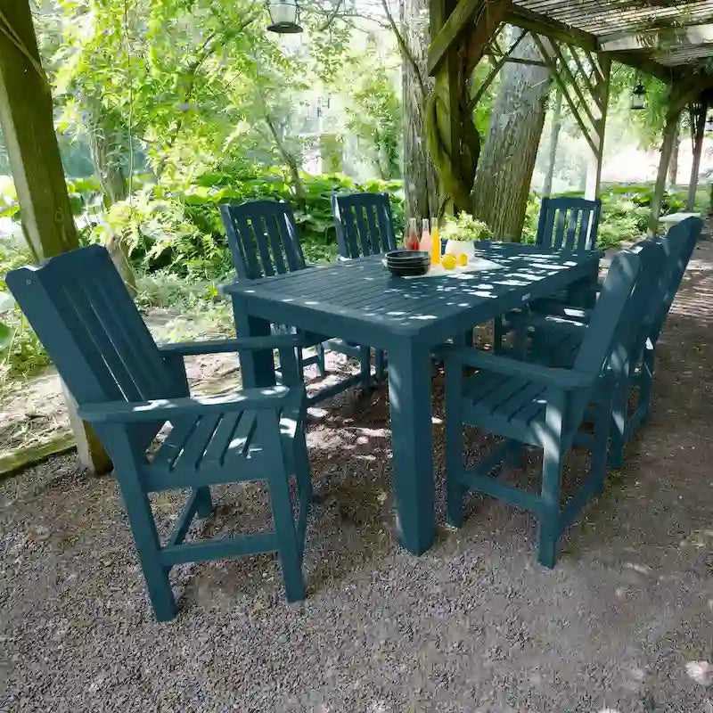 Lehigh 7-Piece Outdoor Dining Set - 42 x 72 Table, Counter-height