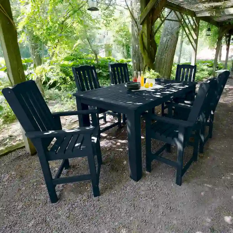 Lehigh 7-Piece Outdoor Dining Set - 42 x 72 Table, Counter-height