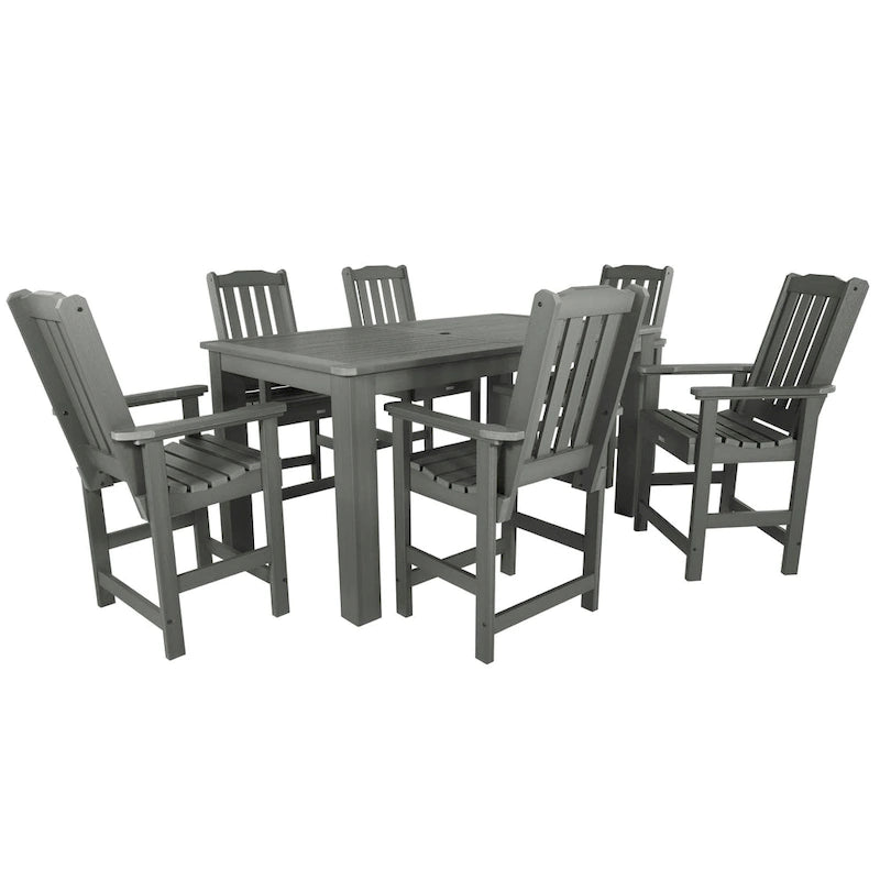 Lehigh 7-Piece Outdoor Dining Set - 42 x 72 Table, Counter-height