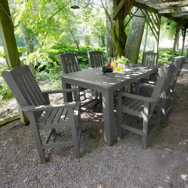 Lehigh 7-Piece Outdoor Dining Set - 42 x 72 Table, Counter-height