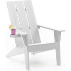 Winsoon 5-Piece All Weather HIPS Outdoor Adirondack Chair Set with Cup Holder, 2 Ottomans and 1 Side Table