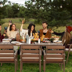 EROMMY Patio Dining Set, Premium Outdoor Rectangle Furniture for Backyard, Porch, Lawn and Garden