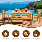 EROMMY Patio Dining Set, Premium Outdoor Rectangle Furniture for Backyard, Porch, Lawn and Garden