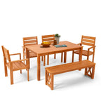 EROMMY Patio Dining Set, Premium Outdoor Rectangle Furniture for Backyard, Porch, Lawn and Garden