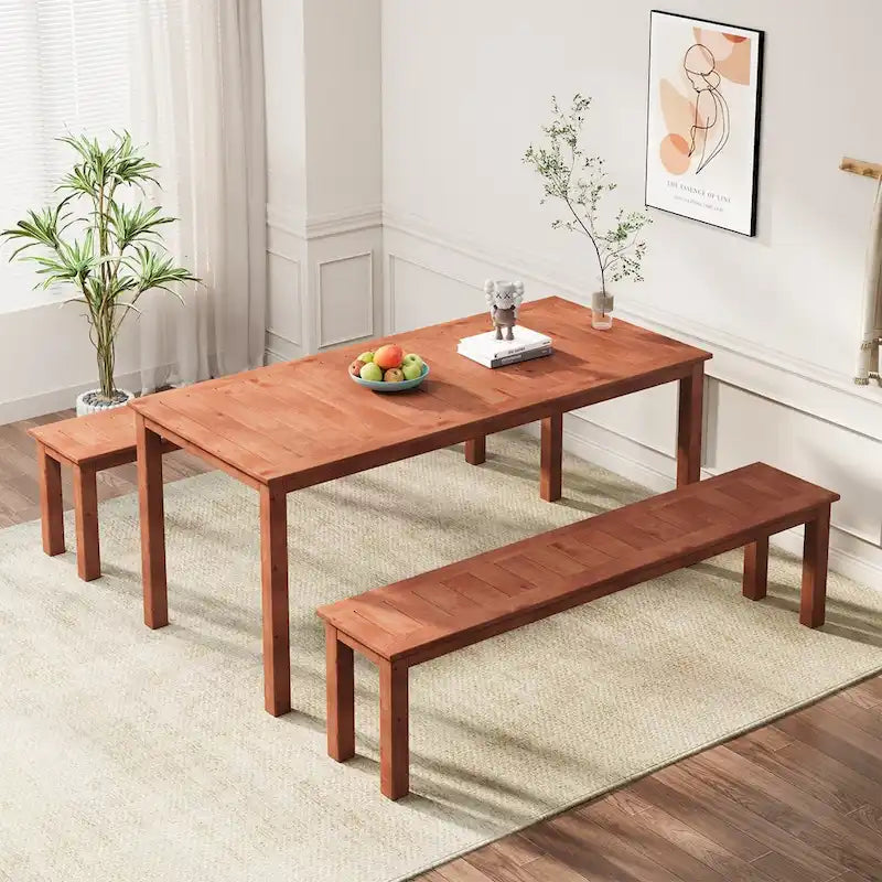 EROMMY Patio Dining Set, Premium Outdoor Rectangle Furniture for Backyard, Porch, Lawn and Garden