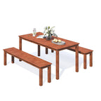 EROMMY Patio Dining Set, Premium Outdoor Rectangle Furniture for Backyard, Porch, Lawn and Garden