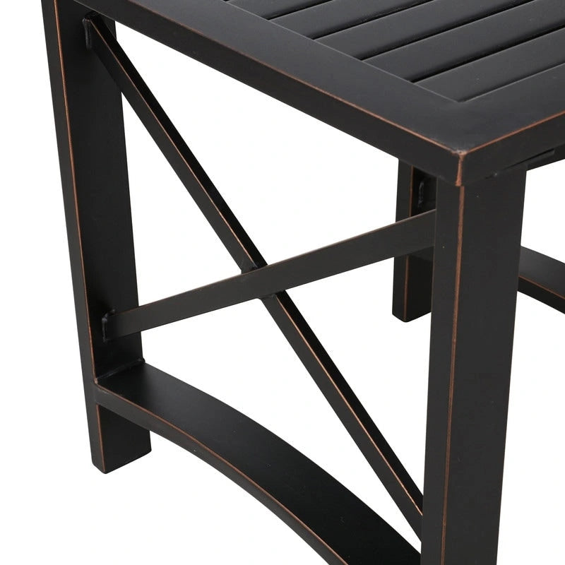 Patio Festival 3-Piece Outdoor Metal Conversation Set