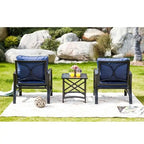 Patio Festival 3-Piece Outdoor Metal Conversation Set