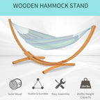 Outsunny 11' Wooden Hammock Stand Universal Garden Picnic Camp Accessories, 484lbs
