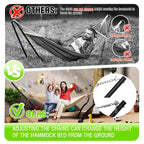 VEIKOUS 12 ft. Quilted Camping Portable Hammock with Stand and Detachable Pillow for 2-Person