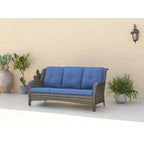 Pocassy 3-Piece Outdoor Wicker Sofa Set with Ottoman