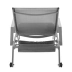 Corvus Sorrento Outdoor Sling Fabric Adjustable Chaise Lounge with Arms