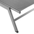 Corvus Sorrento Outdoor Sling Fabric Adjustable Chaise Lounge with Arms