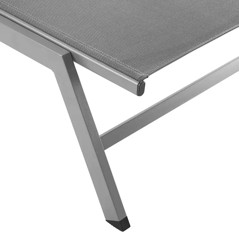 Corvus Sorrento Outdoor Sling Fabric Adjustable Chaise Lounge with Arms