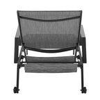 Corvus Sorrento Outdoor Sling Fabric Adjustable Chaise Lounge with Arms