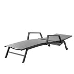 Corvus Sorrento Outdoor Sling Fabric Adjustable Chaise Lounge with Arms
