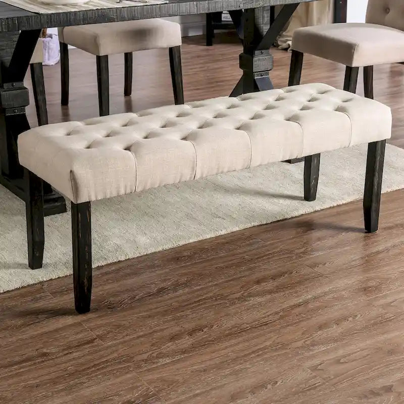 Chalwa Rustic Tufted 48-inch Dining Bench