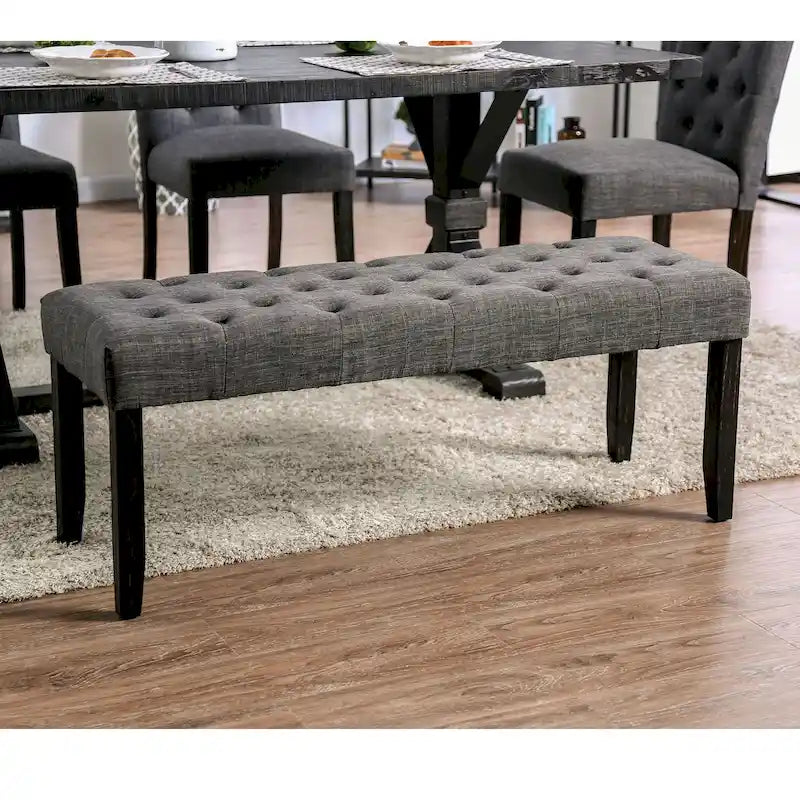 Chalwa Rustic Tufted 48-inch Dining Bench