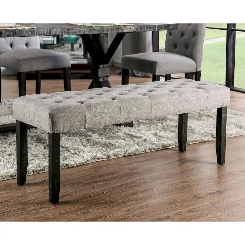 Chalwa Rustic Tufted 48-inch Dining Bench