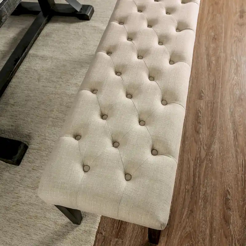 Chalwa Rustic Tufted 48-inch Dining Bench