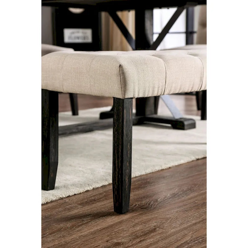 Chalwa Rustic Tufted 48-inch Dining Bench
