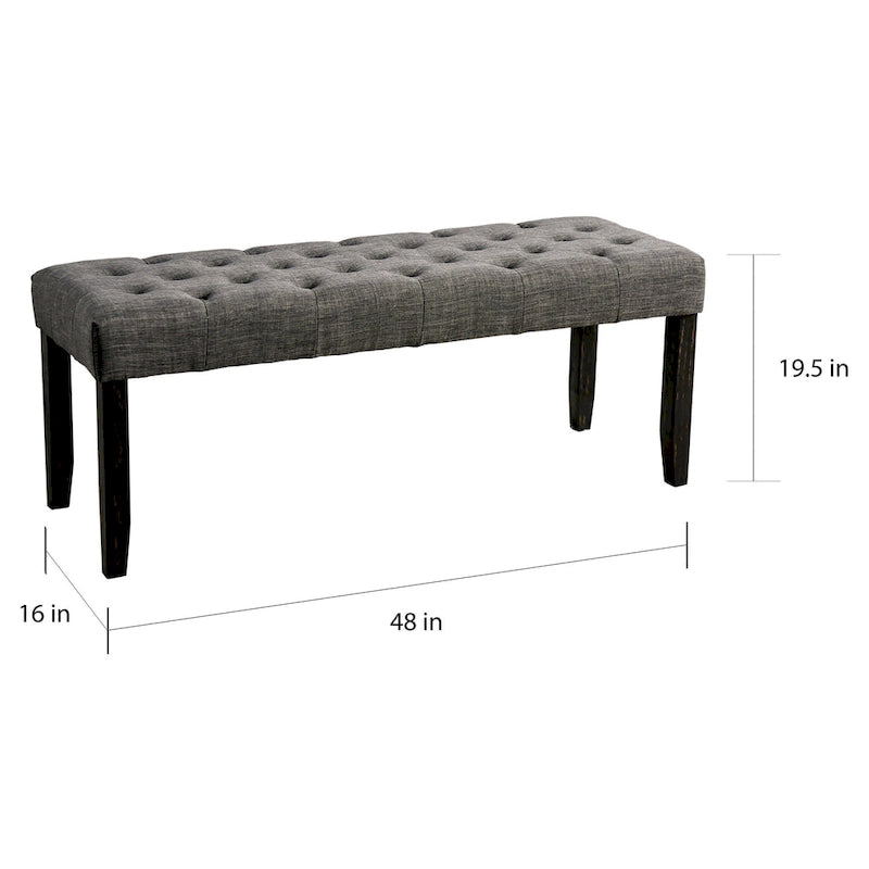 Chalwa Rustic Tufted 48-inch Dining Bench