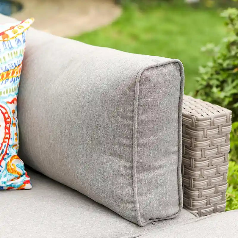 COSIEST 8-piece PE Wicker Outdoor Sectional Set with Cushions
