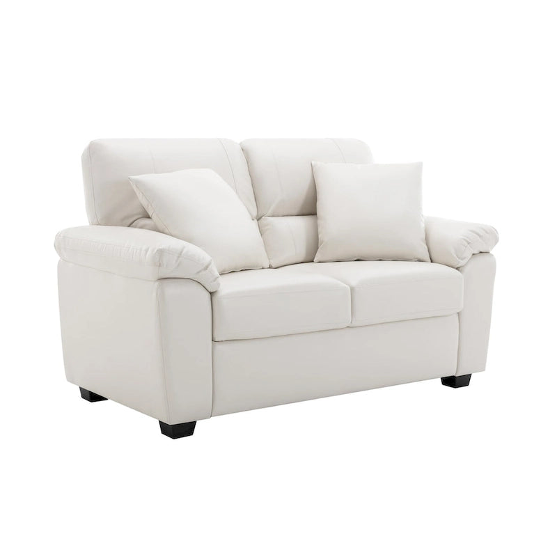 Upholstered Loveseats for Living Room,Two-Seater Sofa Faux Leather