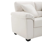 Upholstered Loveseats for Living Room,Two-Seater Sofa Faux Leather