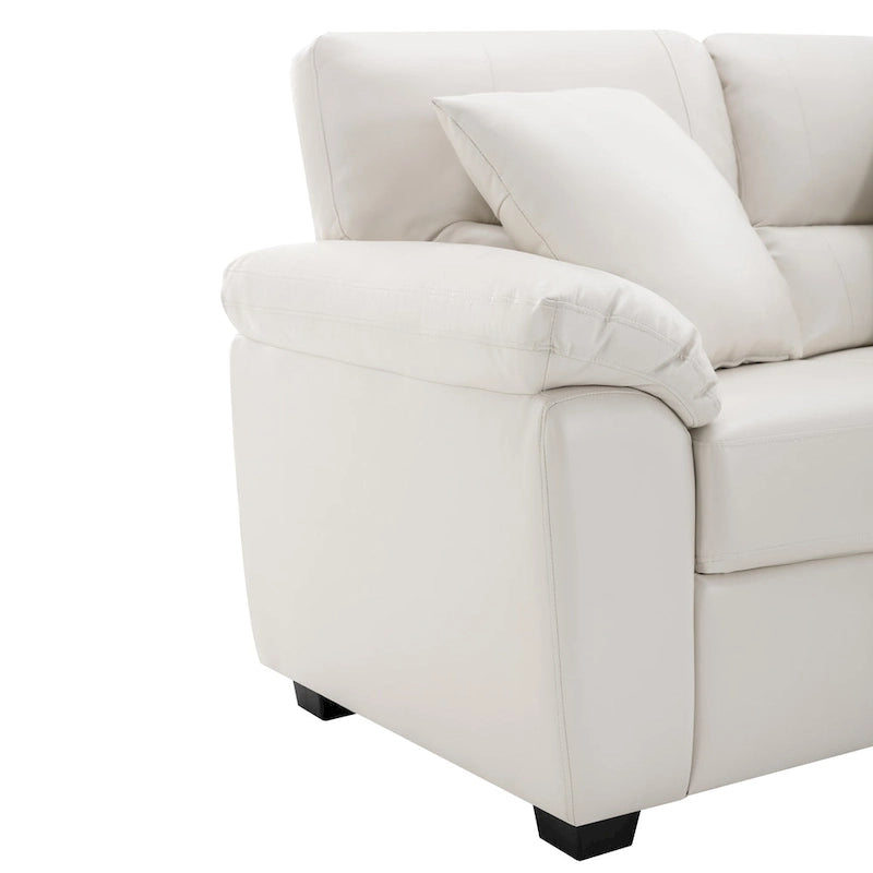 Upholstered Loveseats for Living Room,Two-Seater Sofa Faux Leather