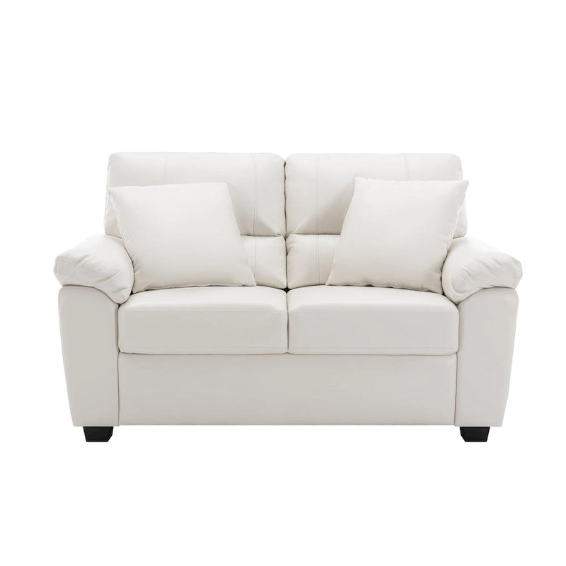 Upholstered Loveseats for Living Room,Two-Seater Sofa Faux Leather